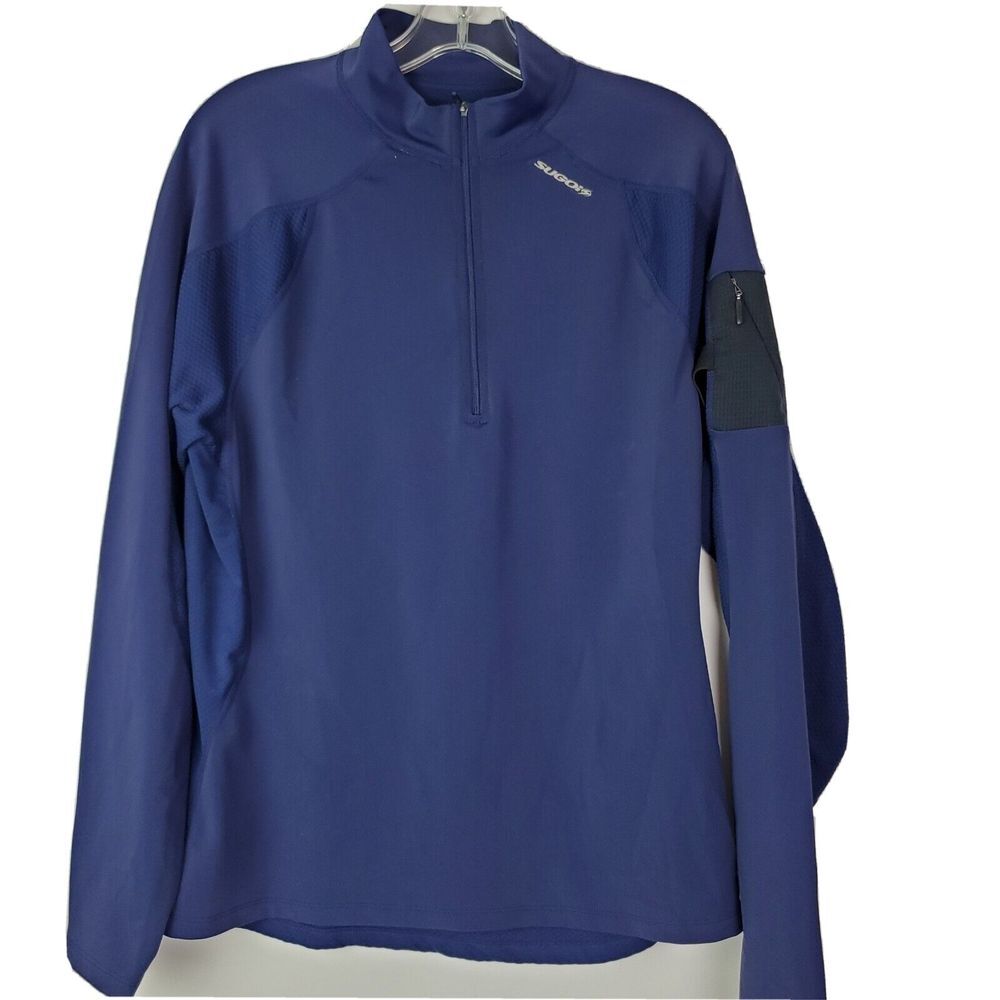 Sugoi Men's Cycling‎ Pullover 1/4 Zip Blue Black Size L Athletic Shirt